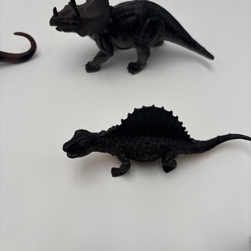 Vintage Dinosaur Figures Soft Hard Plastic Unbranded Lot Of 6 Velociraptor - Picture 6 of 16
